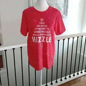 Twas the Nizzle Before Christmizzle Tee - Red - Size: S